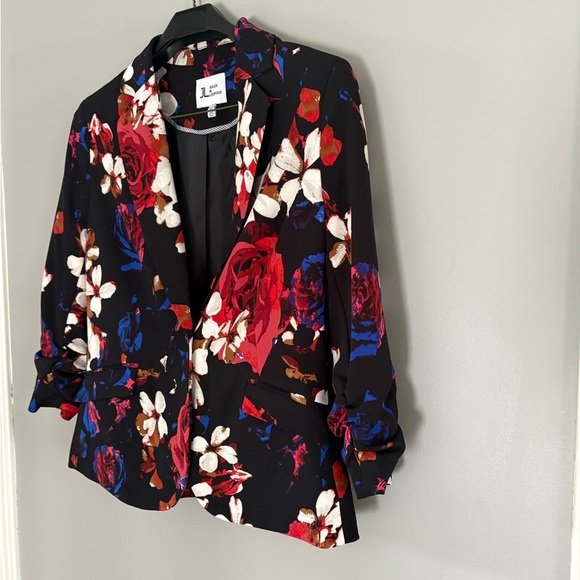 Jules & Leopold Black, Blue, White Red Floral Blazer size Small - Picture 3 of 11